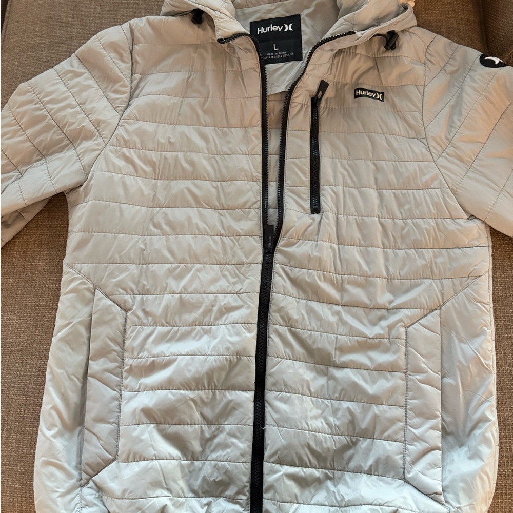 Hurley Light Gray Quilted Down Balsam Jacket
